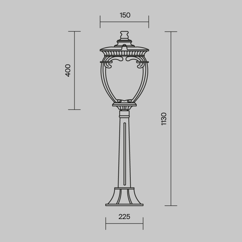 Садово-парковый светильник Maytoni O414FL-01BZ1