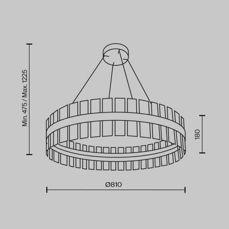 Подвесная люстра Maytoni MOD173PL-L60BS3K