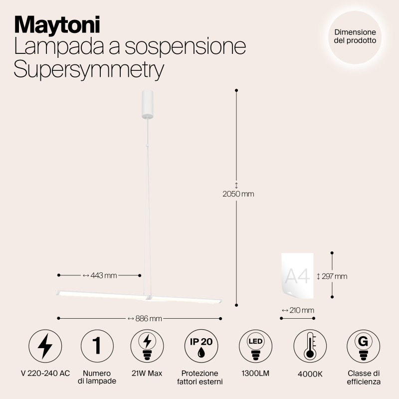 Подвесной светильник Maytoni P096PL-L11WK1