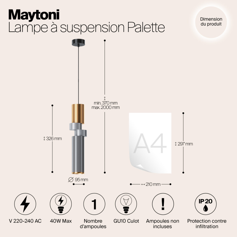 Подвесной светильник Maytoni MOD303PL-01CFL3