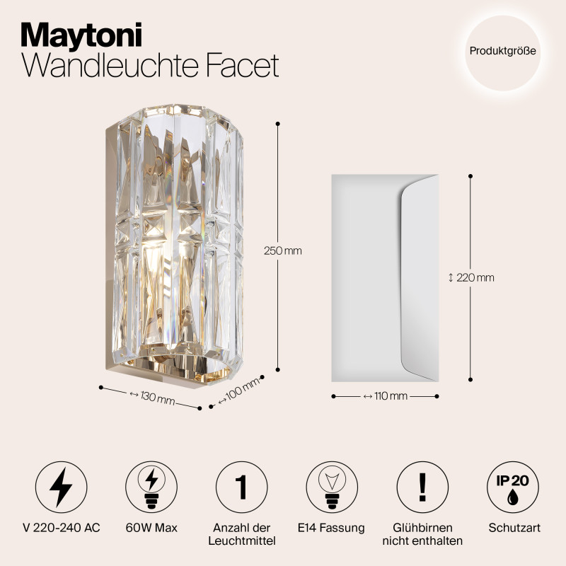 Бра Maytoni MOD094WL-01G