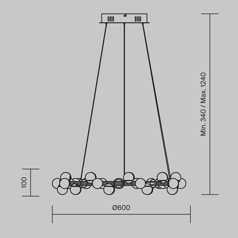 Подвесная люстра Maytoni MOD081PL-L50G3K