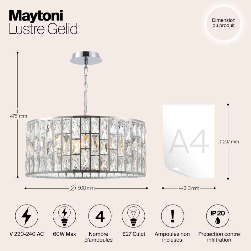 Подвесная люстра Maytoni MOD184-PL-04-CH