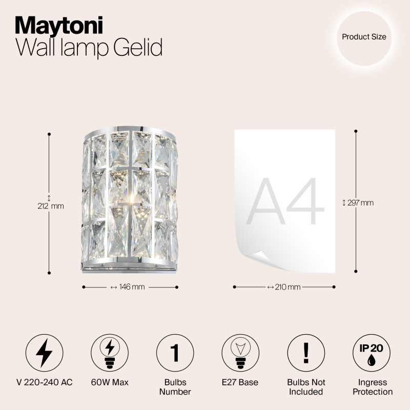 Бра Maytoni MOD184-WL-01-CH