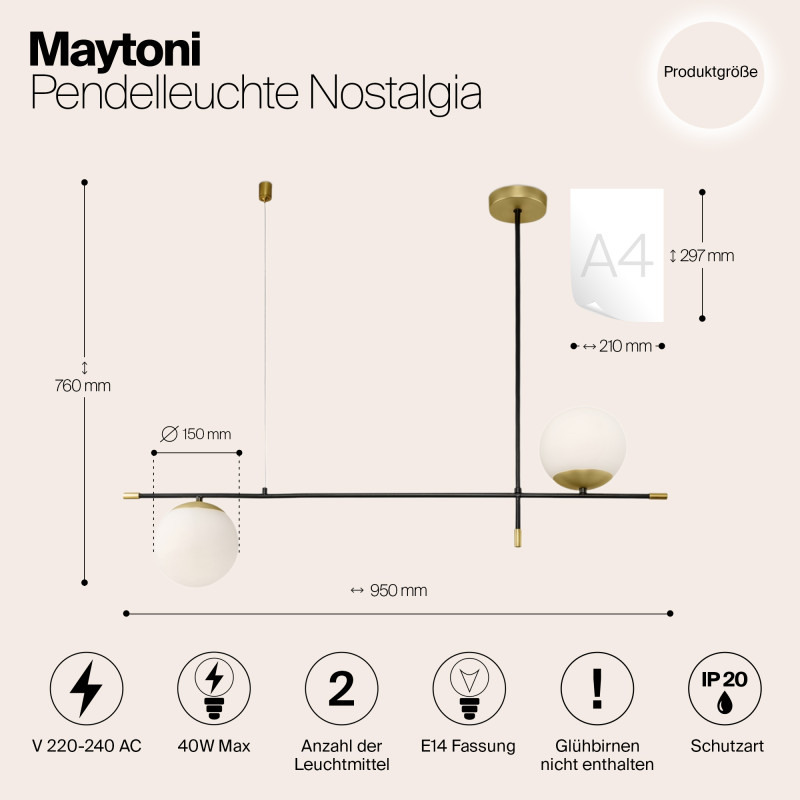 Подвесной светильник Maytoni MOD048PL-02G