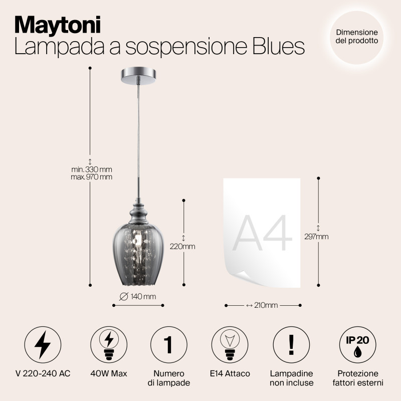 Подвесной светильник Maytoni MOD033-PL-01-N