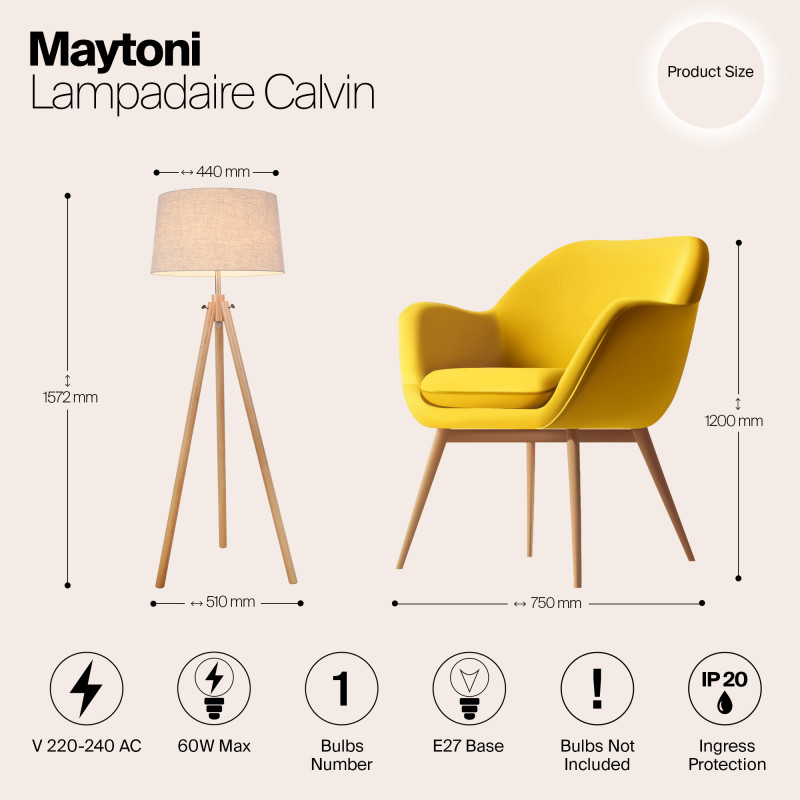 Торшер Maytoni Z177-FL-01-BR