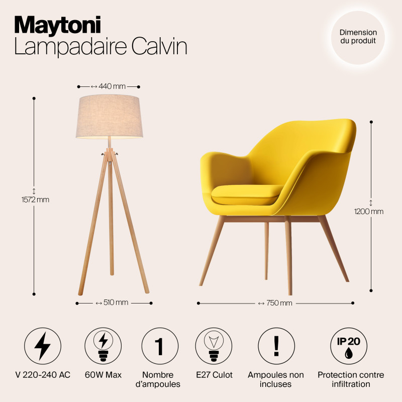 Торшер Maytoni Z177-FL-01-BR