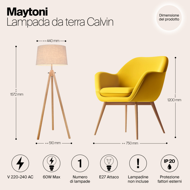 Торшер Maytoni Z177-FL-01-BR