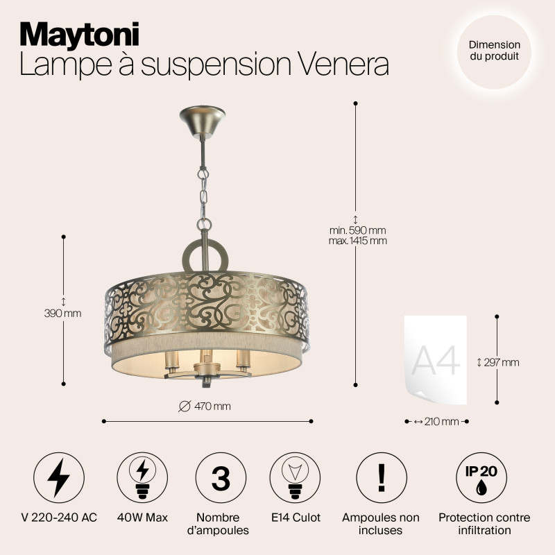 Подвесная люстра Maytoni H260-03-N