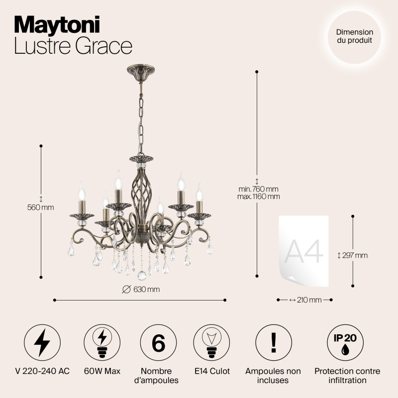 Подвесная люстра Maytoni RC247-PL-06-R