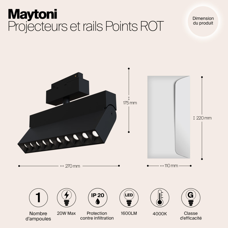 Светильник на шине Maytoni Technical TR015-2-20W4K-B