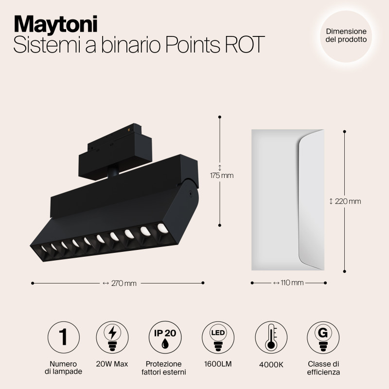 Светильник на шине Maytoni Technical TR015-2-20W4K-B