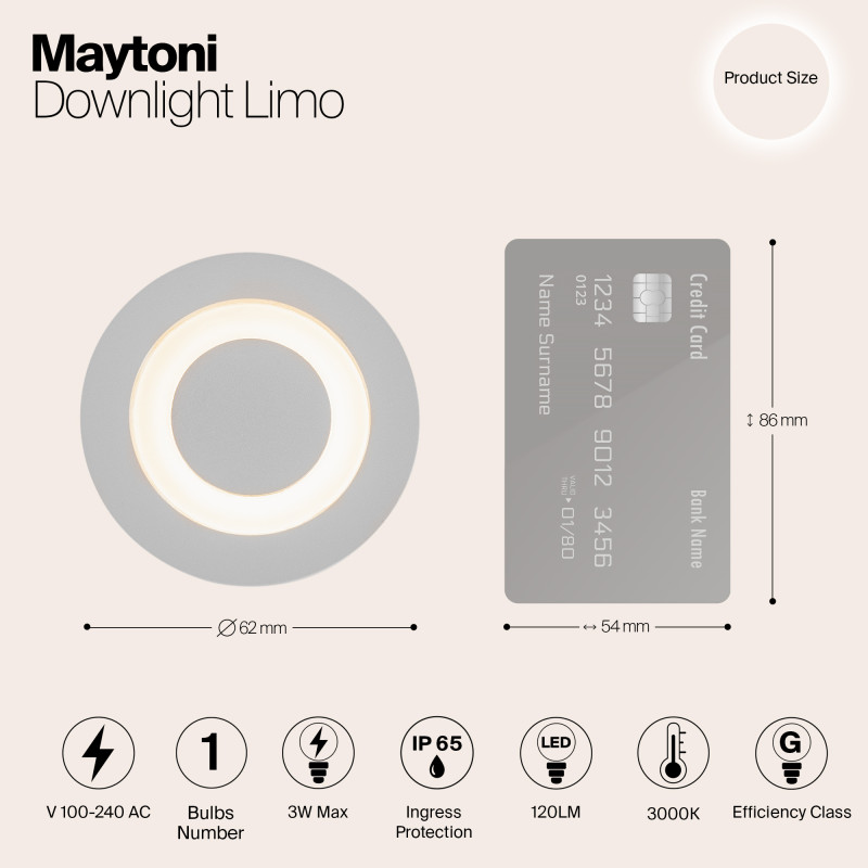 Светильник для ступеней Maytoni O037-L3W3K