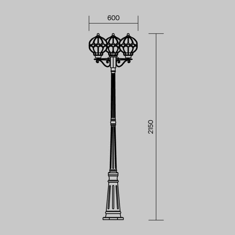 Садово-парковый светильник Maytoni O023FL-03G