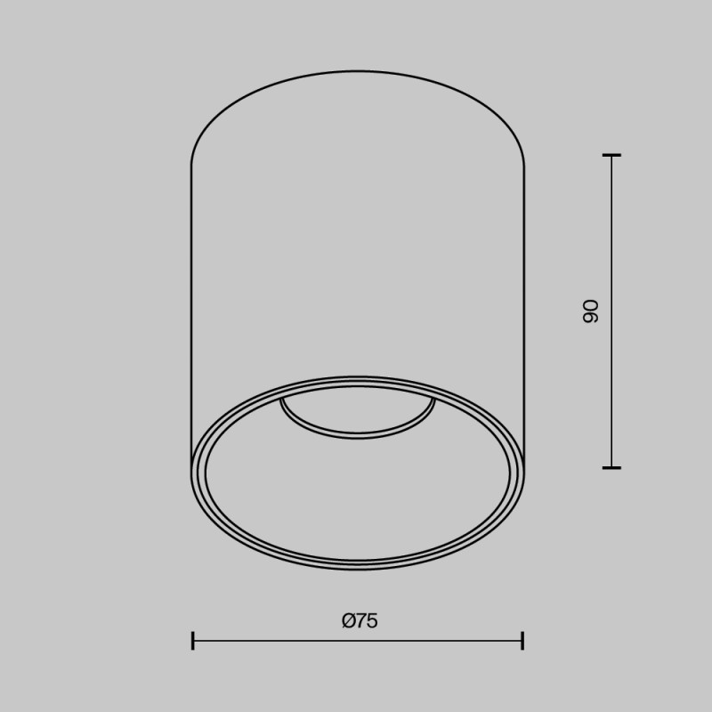 Накладной светильник Maytoni Technical C064CL-12W3K-RD-WB