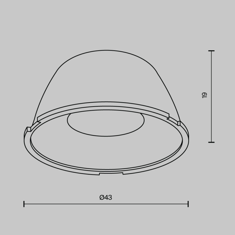 Линза Maytoni Technical LensD43-36