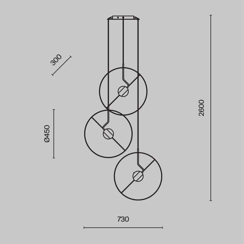 Подвесная люстра Maytoni MOD154PL-L6W3K1