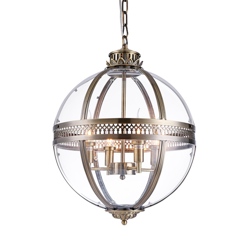 Подвесная люстра DeLight Collection KM0115P-4M antique brass