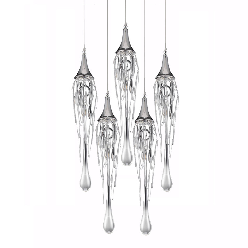 Каскадная люстра DeLight Collection P68009L-5/R chrome