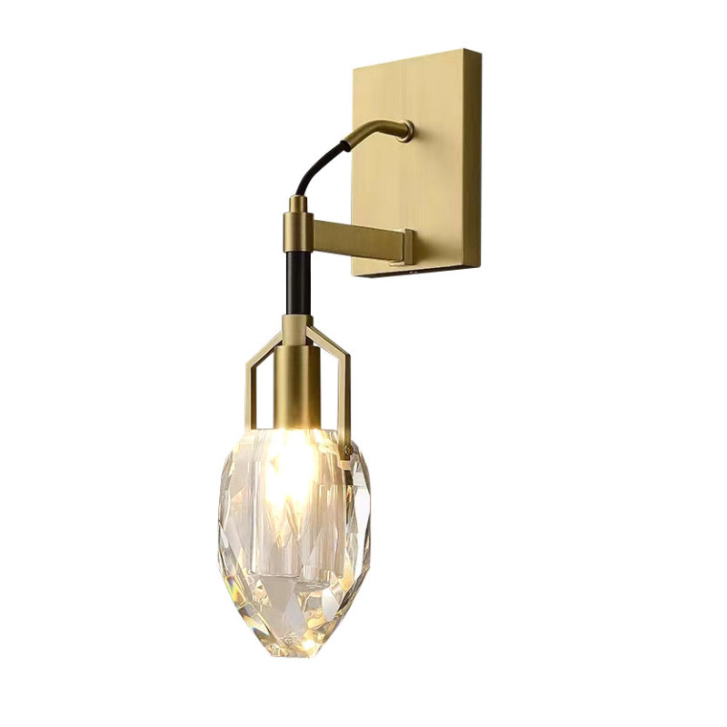 Бра DeLight Collection 8960-1W brass/clear