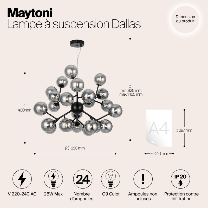 Подвесная люстра Maytoni MOD545PL-24B