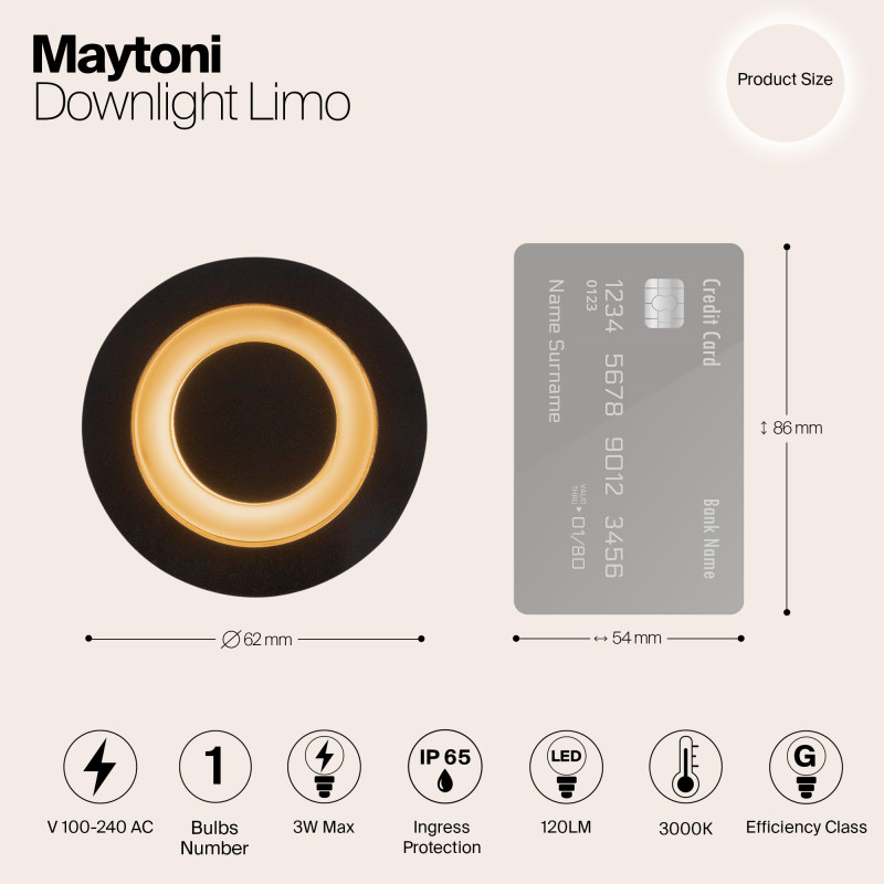 Светильник для ступеней Maytoni O037-L3B3K