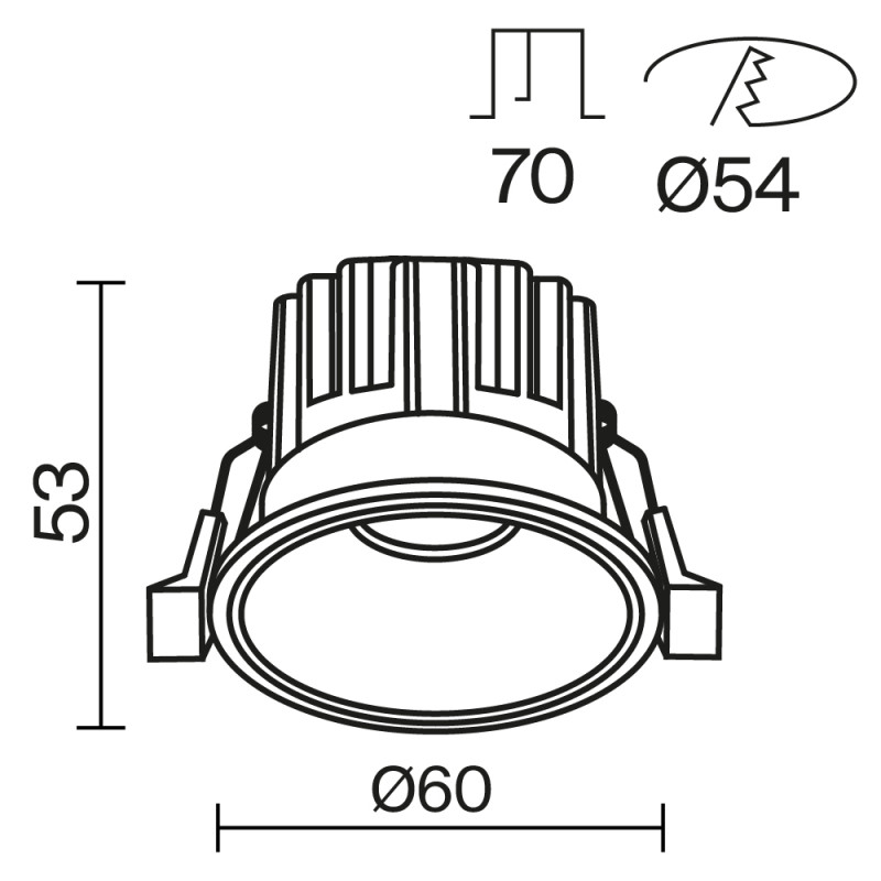 Встраиваемый светильник Maytoni Technical DL058-7W2.7K-B