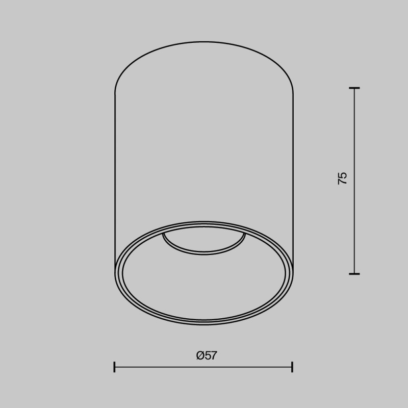 Накладной светильник Maytoni Technical C064CL-8W2.7K-RD-B