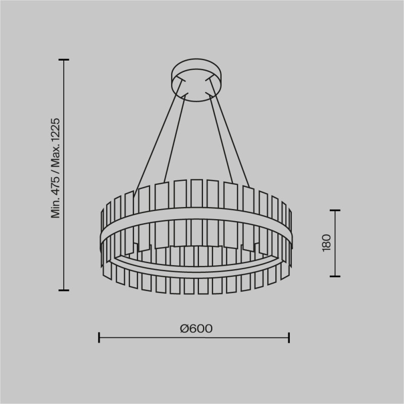 Подвесная люстра Maytoni MOD173PL-L45BS3K