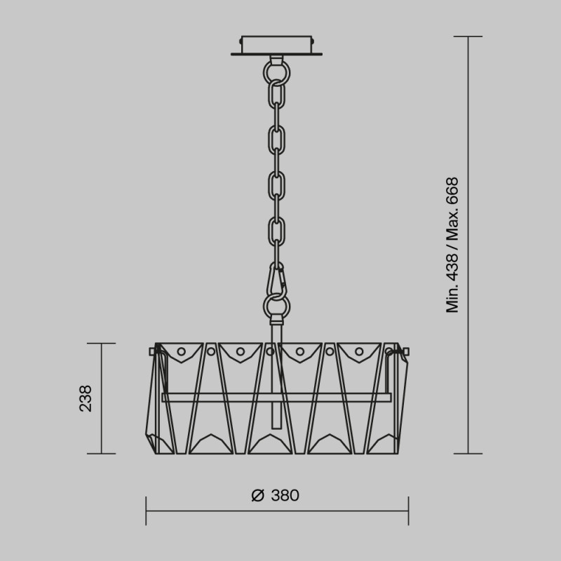 Подвесная люстра Maytoni MOD043PL-04G