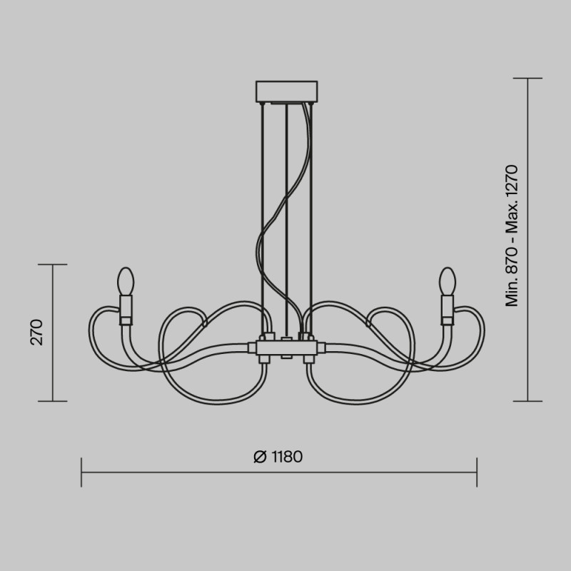 Подвесная люстра Maytoni MOD051PL-09TR