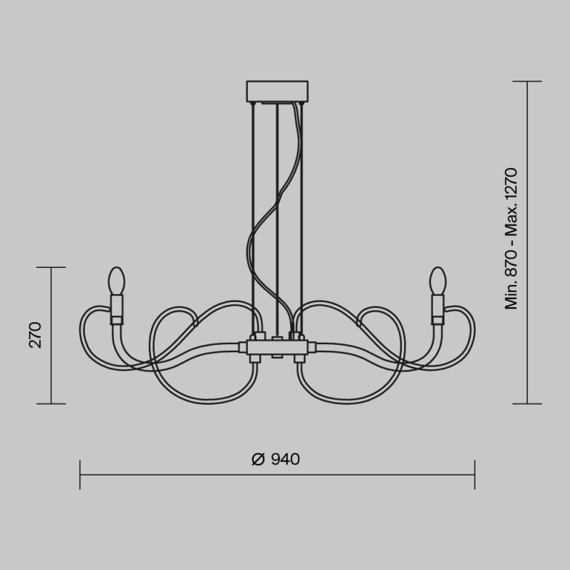 Подвесная люстра Maytoni MOD051PL-07TR