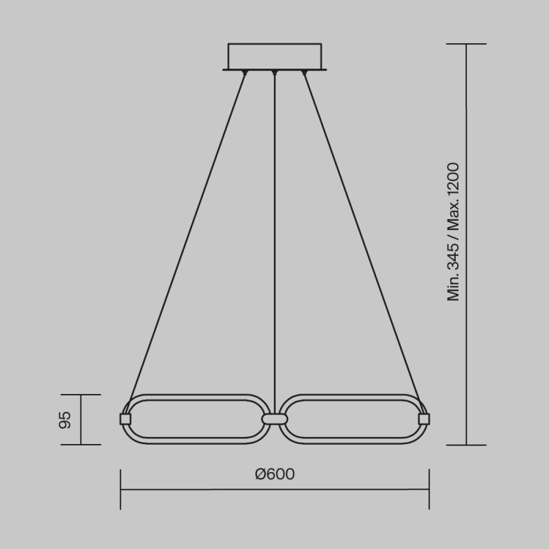 Подвесная люстра Maytoni MOD017PL-L50MG