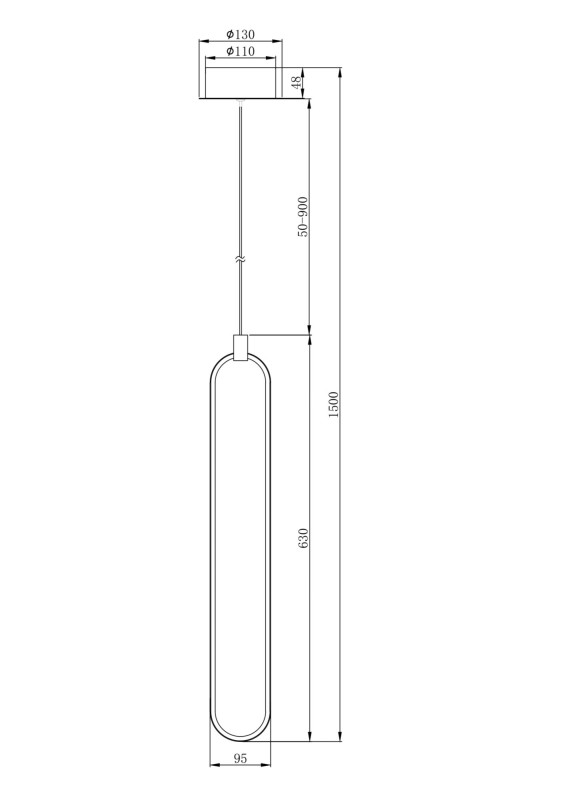 Подвесной светильник Maytoni MOD017PL-L13G