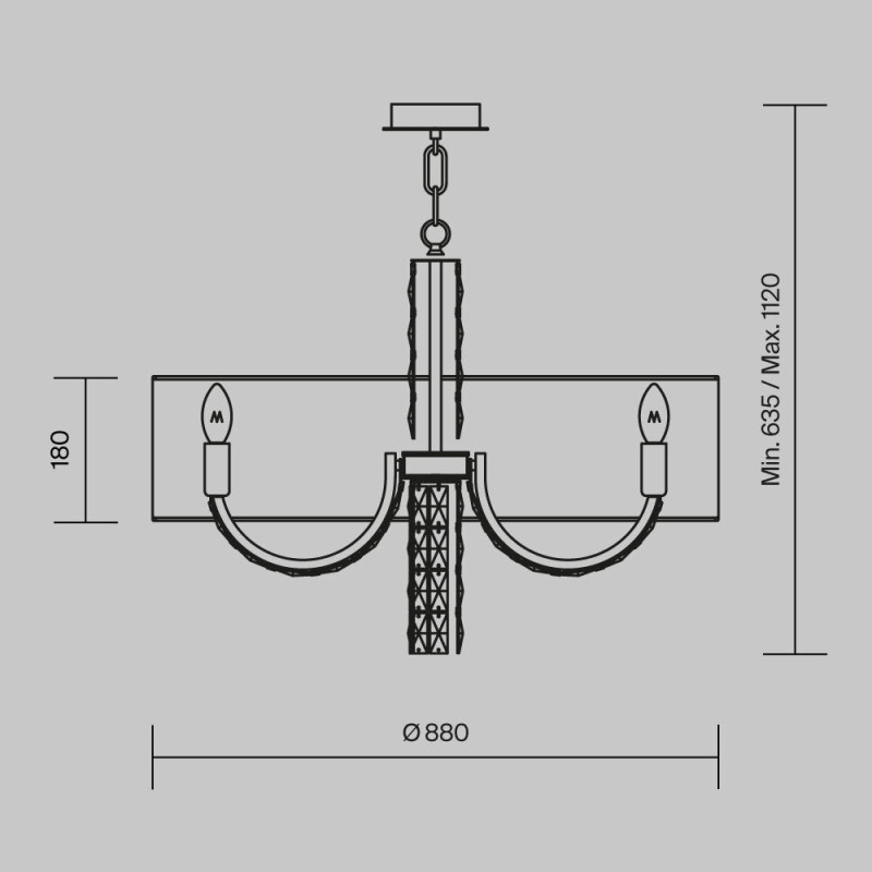 Подвесная люстра Maytoni DIA008PL-08CH