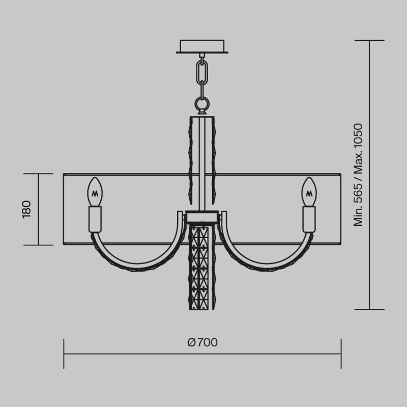 Подвесная люстра Maytoni DIA008PL-06CH