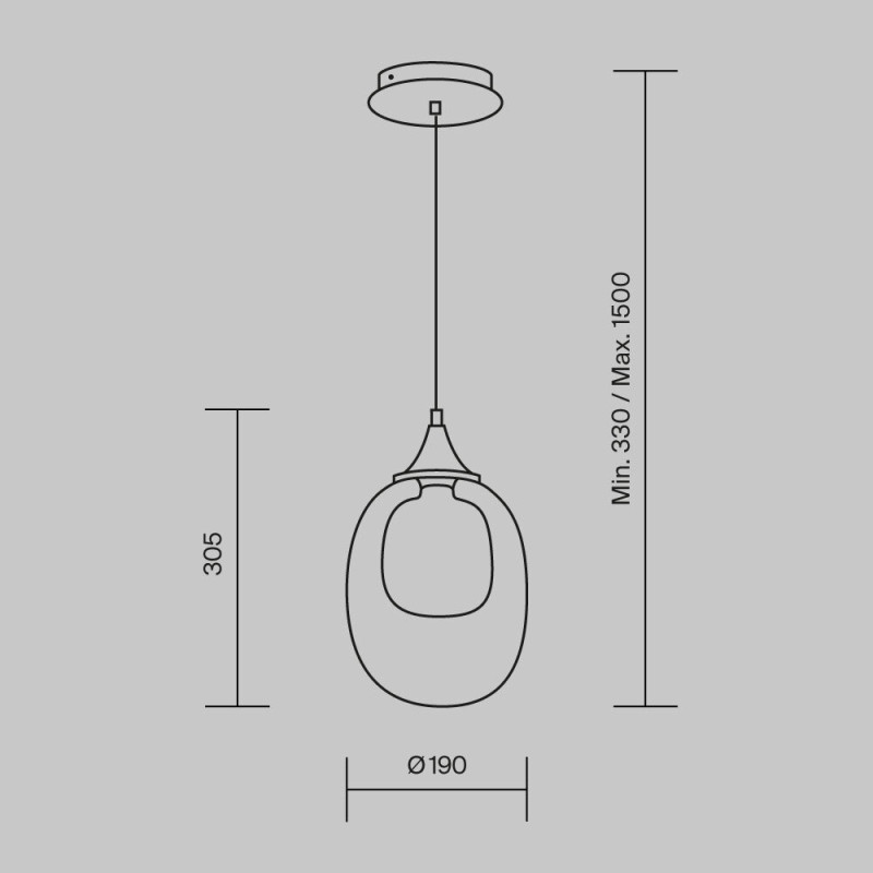 Подвесной светильник Maytoni MOD016PL-01BS