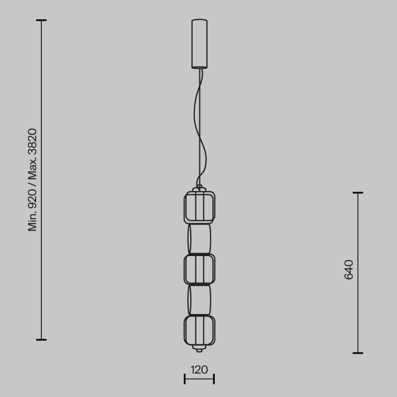 Подвесной светильник Maytoni MOD381PL-L30B3K