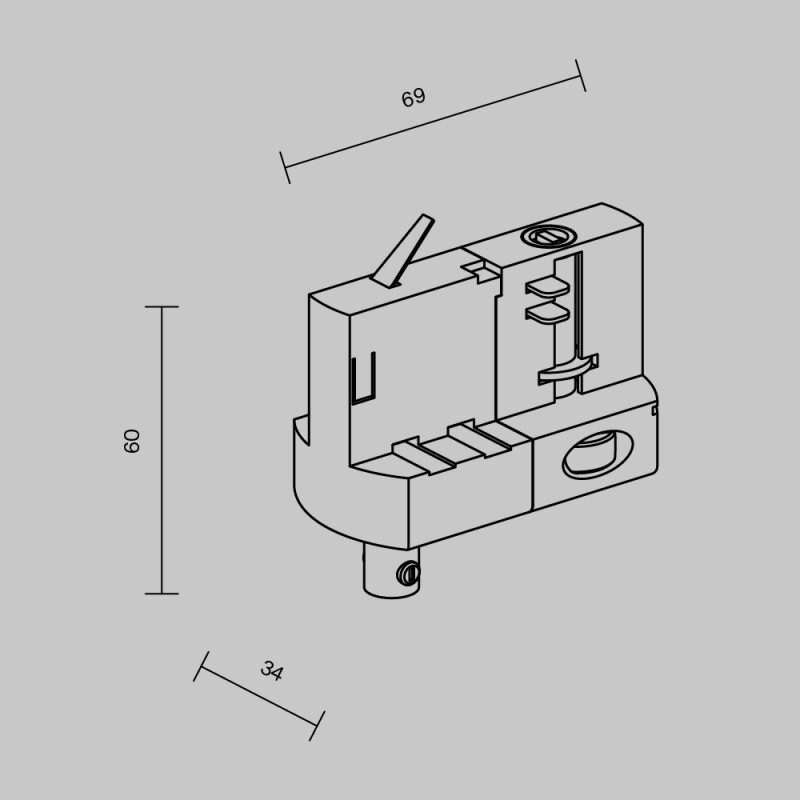 Адаптер Maytoni Technical TRA005-3-A-B