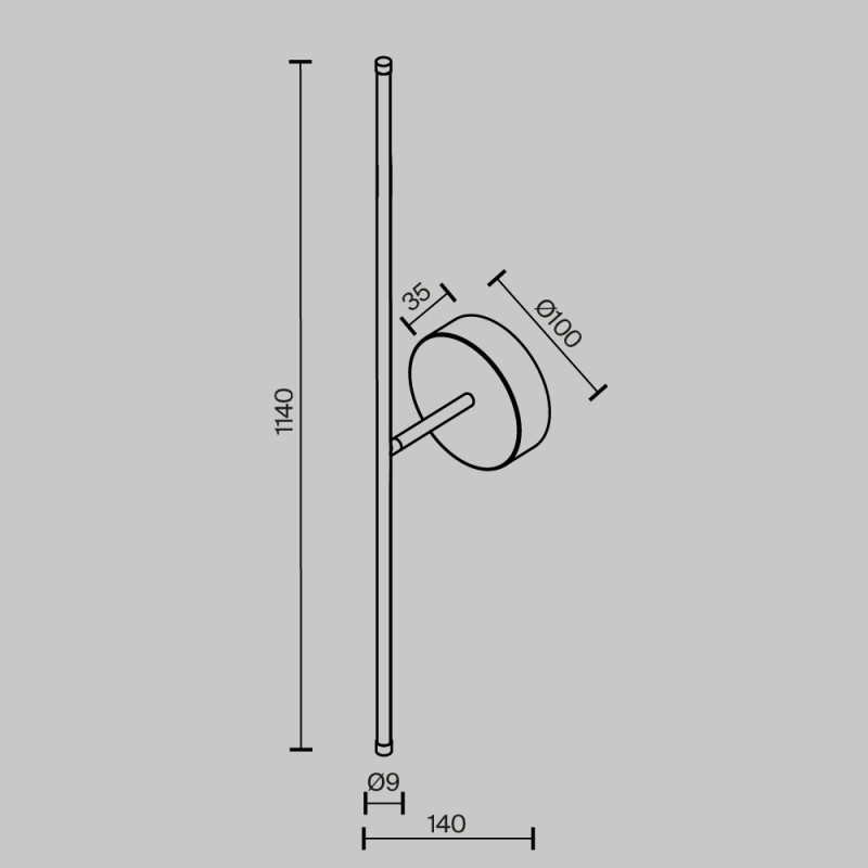 Бра Maytoni Technical C084WL-L18BS2.7K