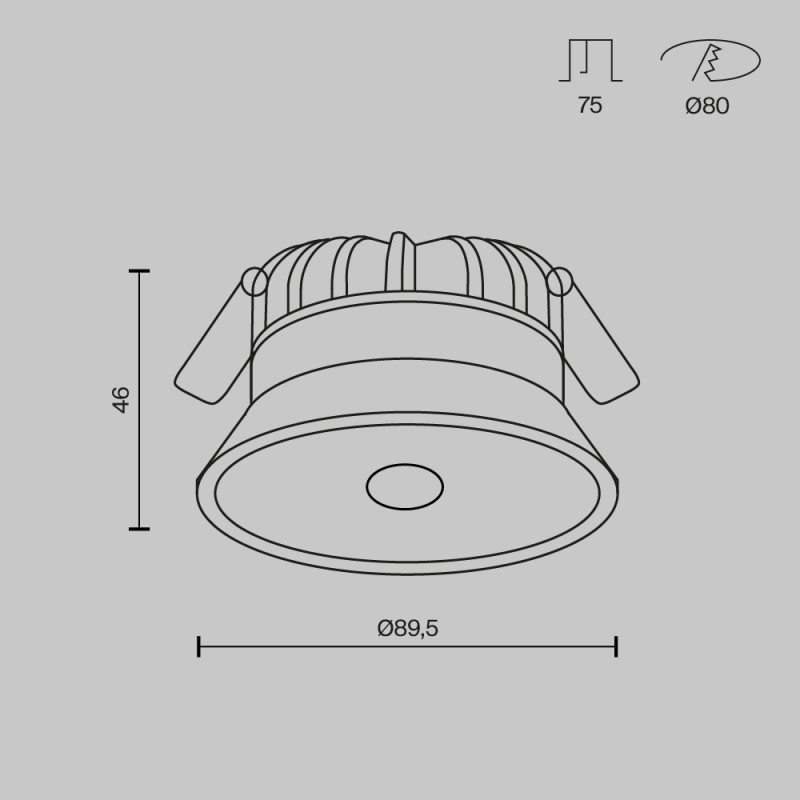 Влагозащищенный светильник Maytoni Technical DL055-8W3K-SEN-W