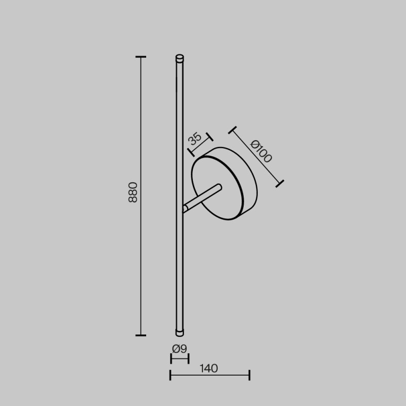 Бра Maytoni Technical C084WL-L12BS2.7K