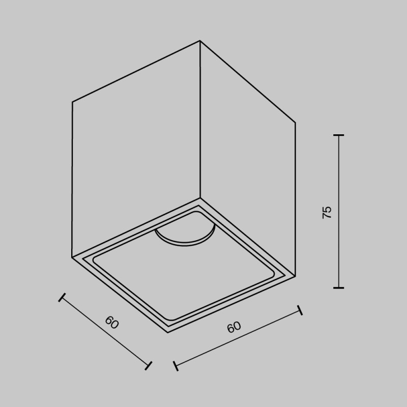 Накладной светильник Maytoni Technical C065CL-8W3K-SQ-WB