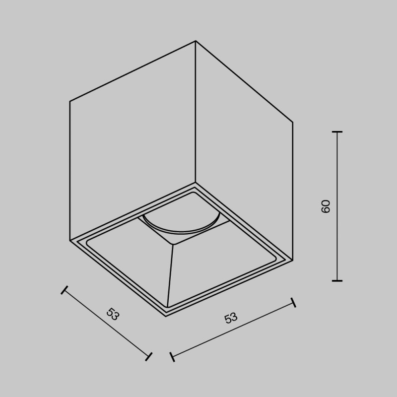 Накладной светильник Maytoni Technical C064CL-5W3K-SQ-WB