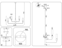 Люстра на штанге Ambrella Light LH53252