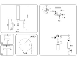 Подвесная люстра Ambrella Light LH55276