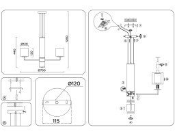 Подвесная люстра Ambrella Light LH56013