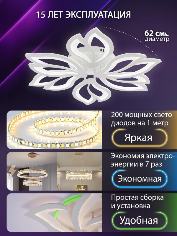 Накладная люстра Natali Kovaltseva LED LAMPS 81107/6C