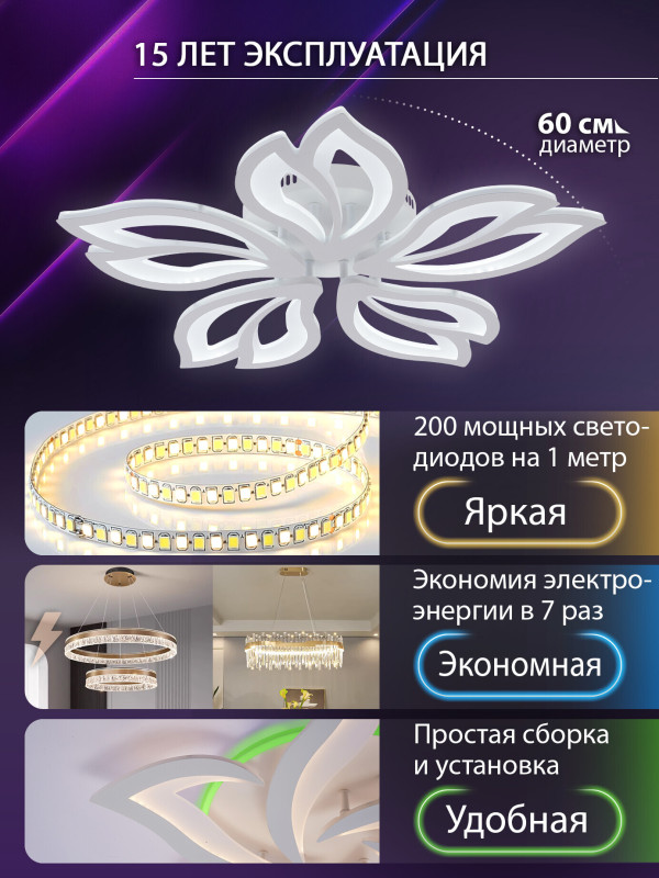 Накладная люстра Natali Kovaltseva LED LAMPS 81107/4C